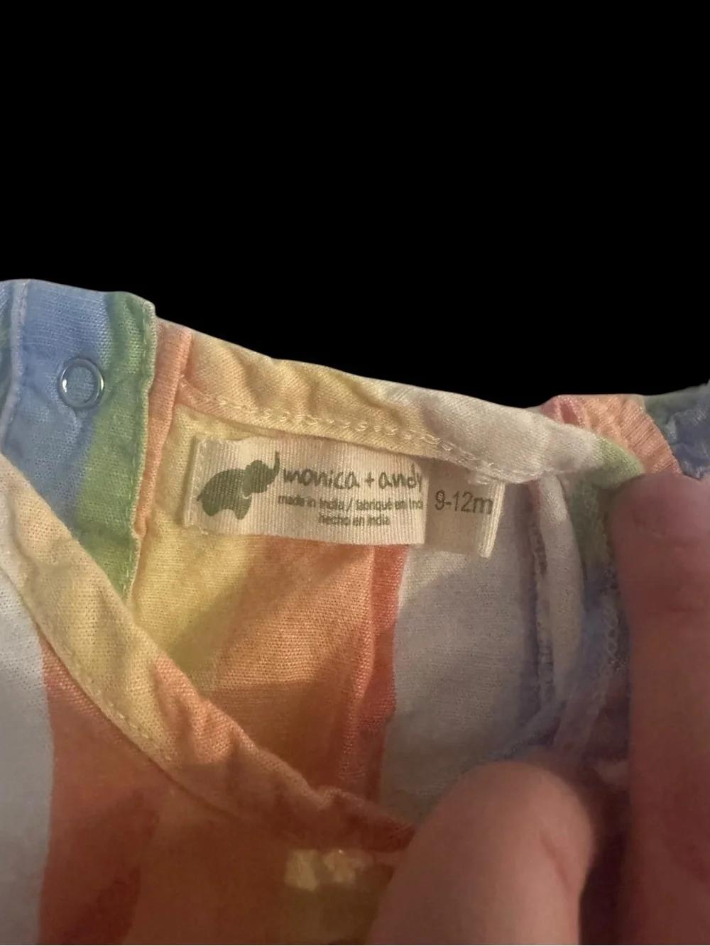 Monica and Andy - Pastel Rainbow Striped Ruffle Baby Romper - Multi